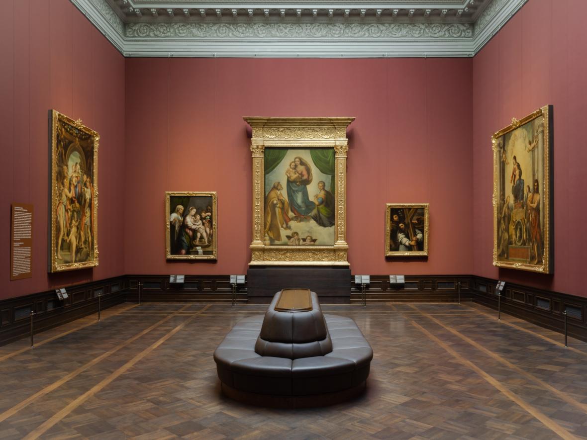 Sistine Madonna in Old Masters Picture Gallery, Dresden, Germany
