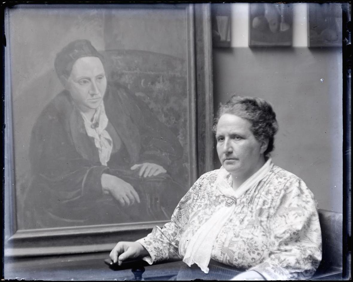 Gertrude Stein with Her Painting