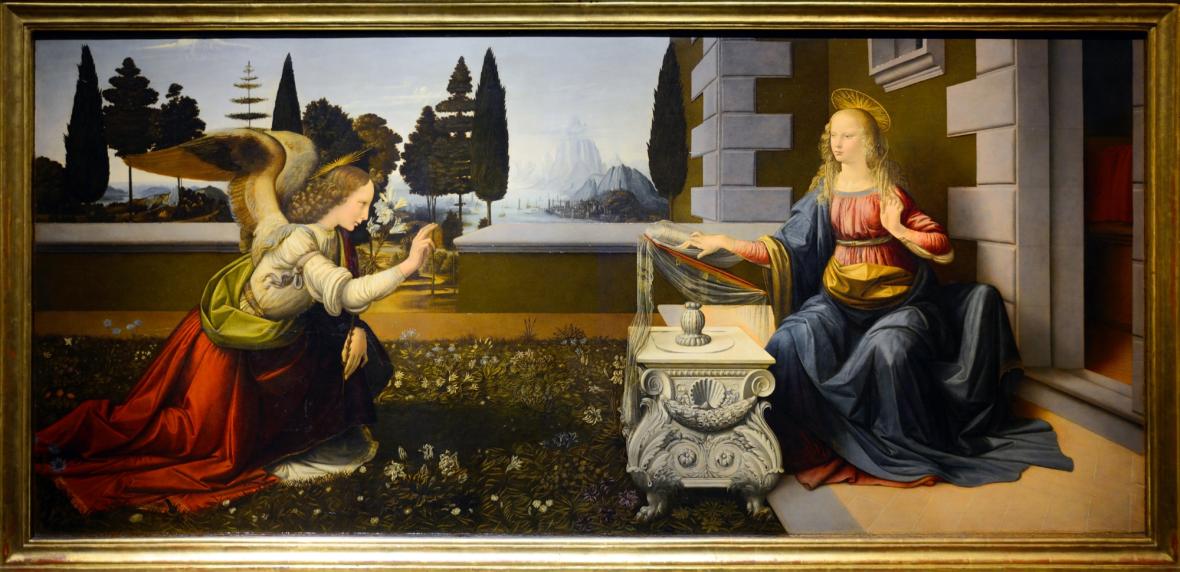 Annunciation in Uffizi Gallery