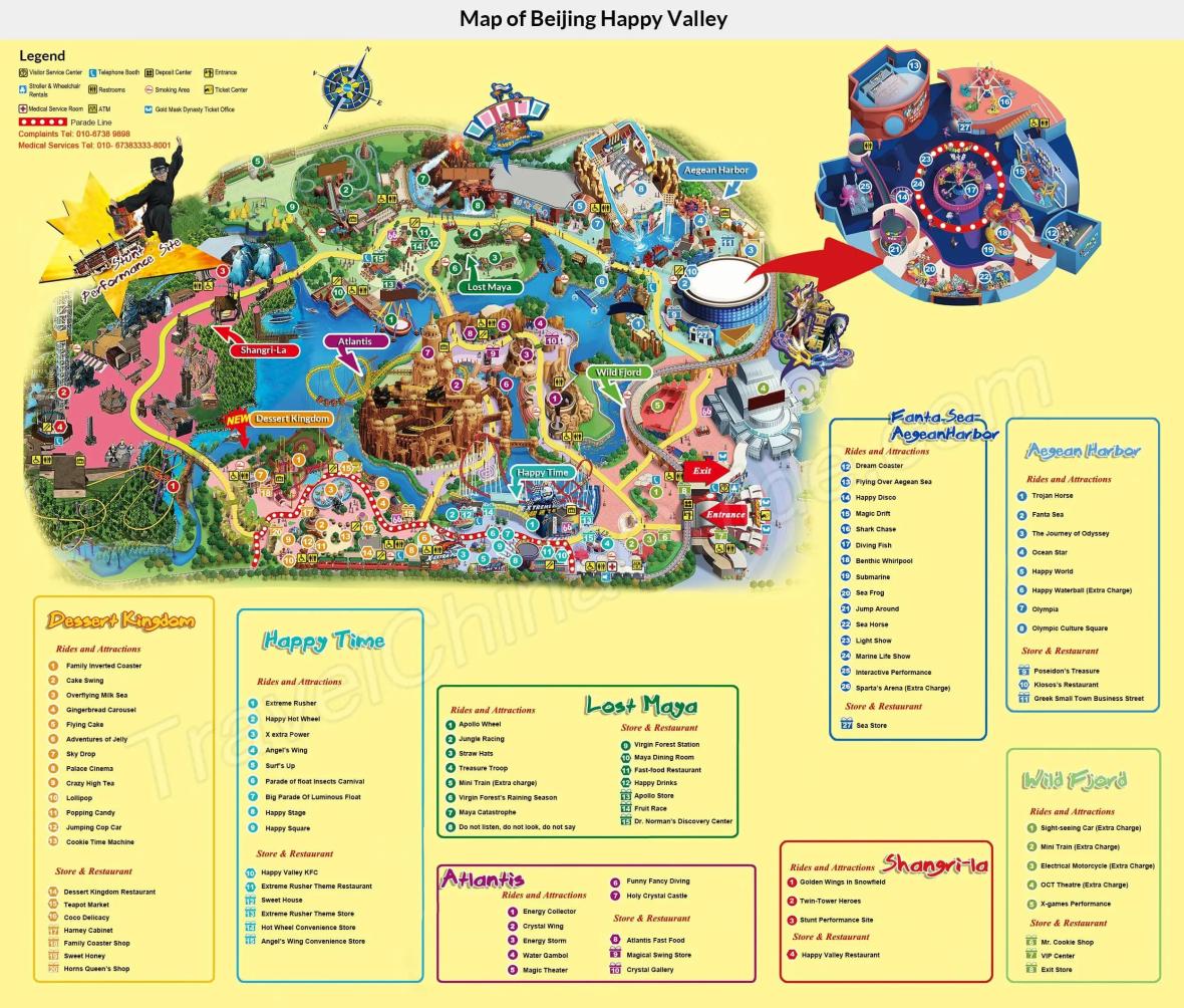 Map of Happy Valley Beijing