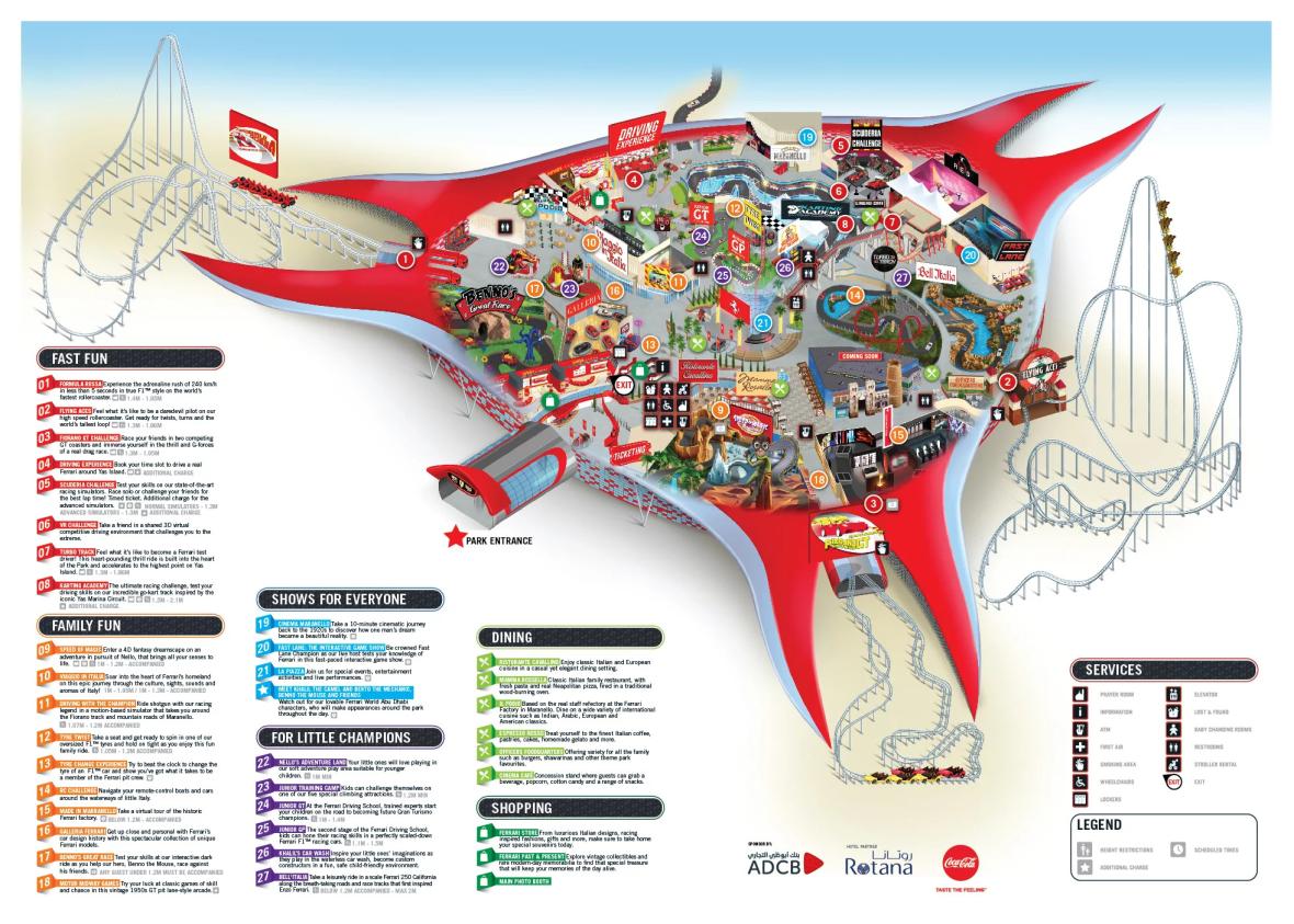 Ferrari World Map Ferrari World Map