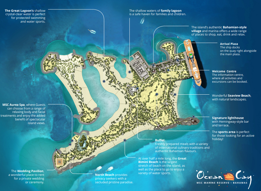 Ocean Cay Map
