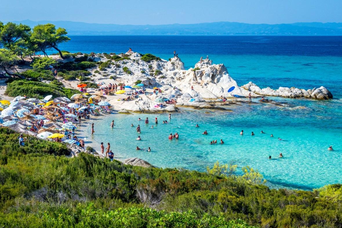 Orange Beach, or Portokali, on Greece’s Sithonia peninsula
