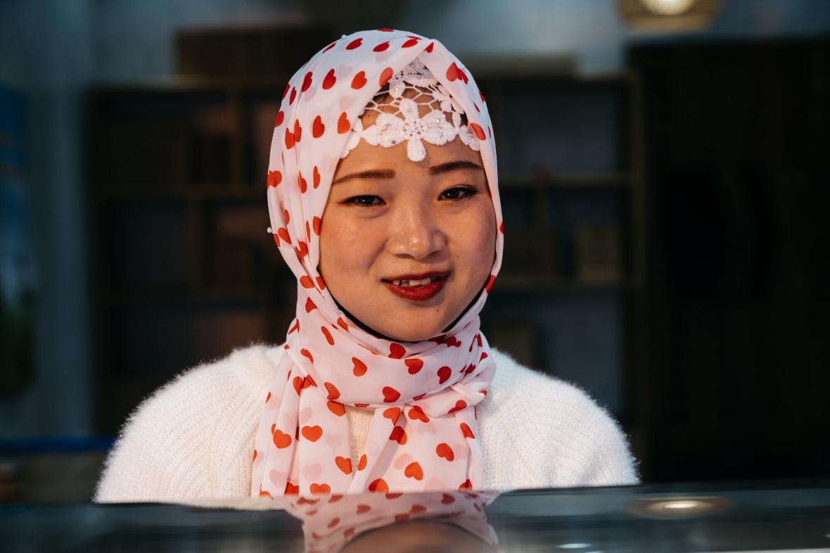 Portrait of a young cook in Xian Muslim Quarter Portrait of a young cook in Xian Muslim Quarter