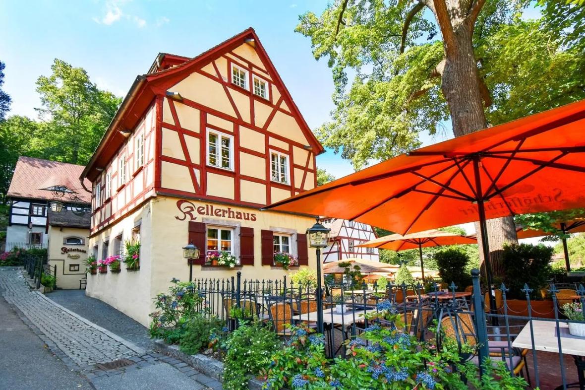 Historical half-timbered house in Chemnitz, Germany