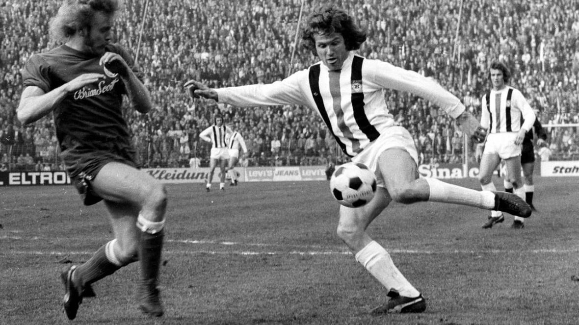 Jupp Heynckes playing for Borussia Monchengladbach
