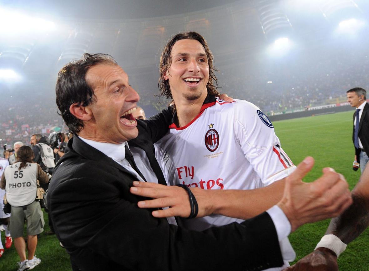 Max Allegri and Zlatan Ibrahimovic Max Allegri and Zlatan Ibrahimovic