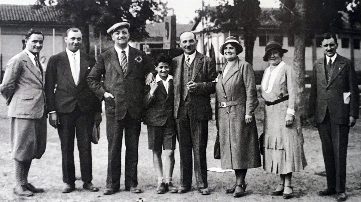 Enzo Ferrari is the third man from the left, 1931 Enzo Ferrari is the third man from the left, 1931