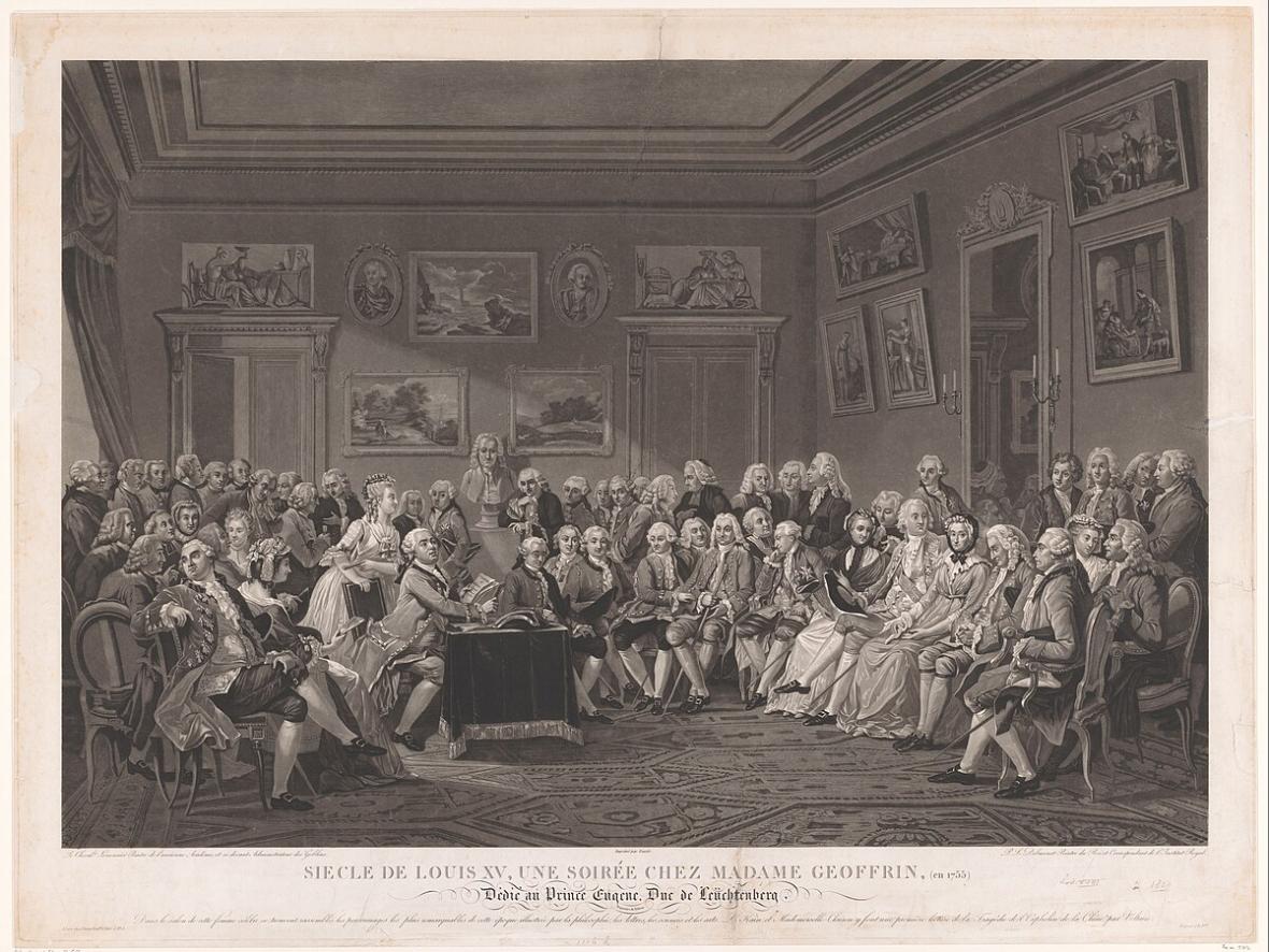 Illustration of In the Salon of Madame Geoffrin in 1755