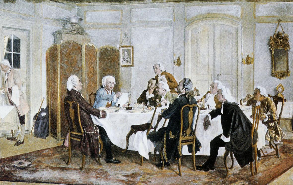 Kant and Friends at Table by Emil Doerstling